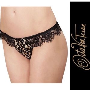 NWT DITA VON TEESE TULIP G-STRING ANIMAL PRINT LINGERIE PANTIE